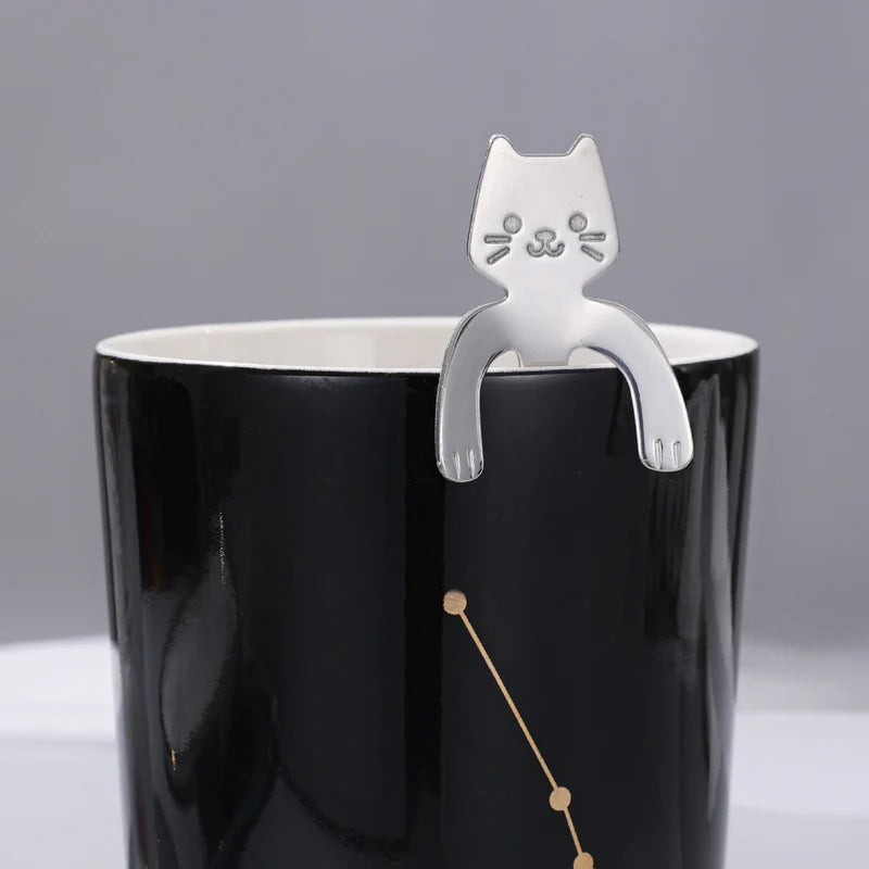 Stainless Steel Coffee Spoon Lovely Cute Cat Shape