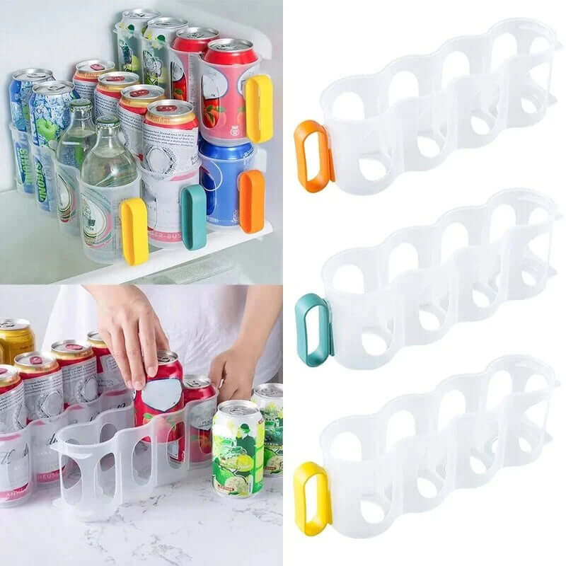 4-Hole Beverage Can Organizer Rack