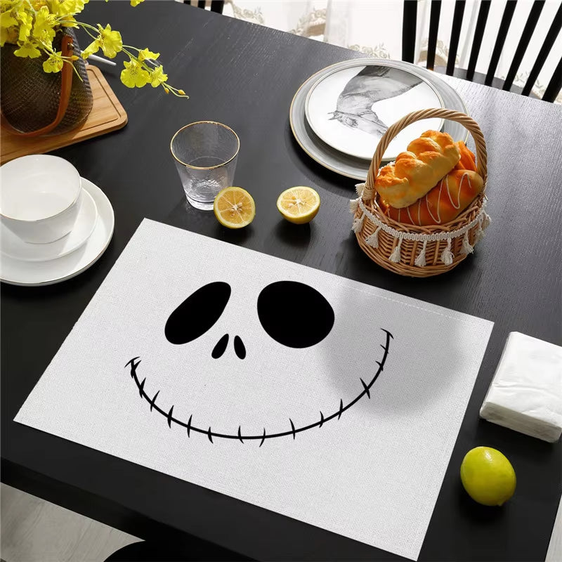 Halloween Dinning Table Mats Bowl Coffee Cup Pads Mats