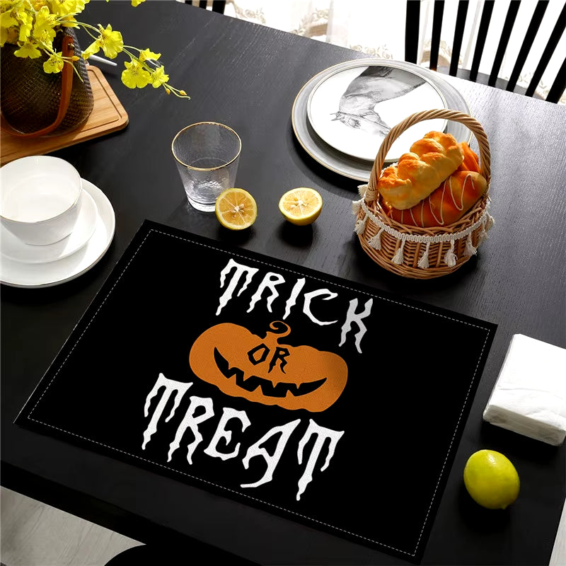 Halloween Dinning Table Mats Bowl Coffee Cup Pads Mats