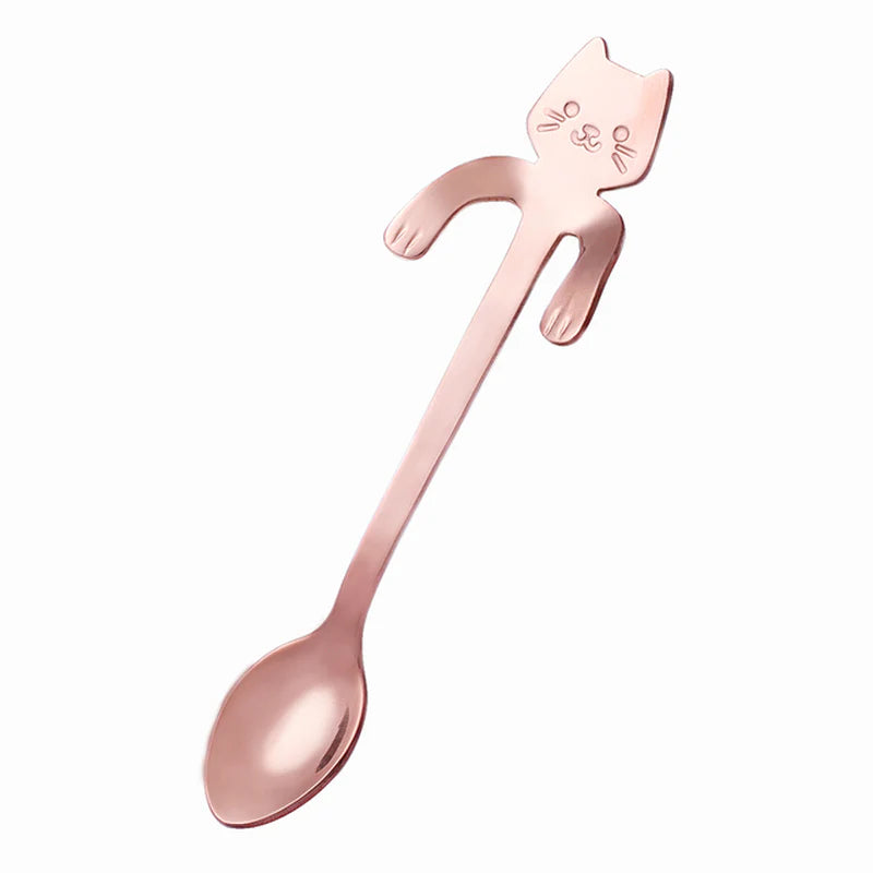 Stainless Steel Coffee Spoon Lovely Cute Cat Shape