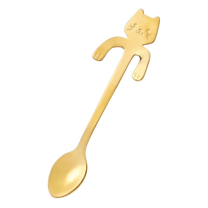 Stainless Steel Coffee Spoon Lovely Cute Cat Shape