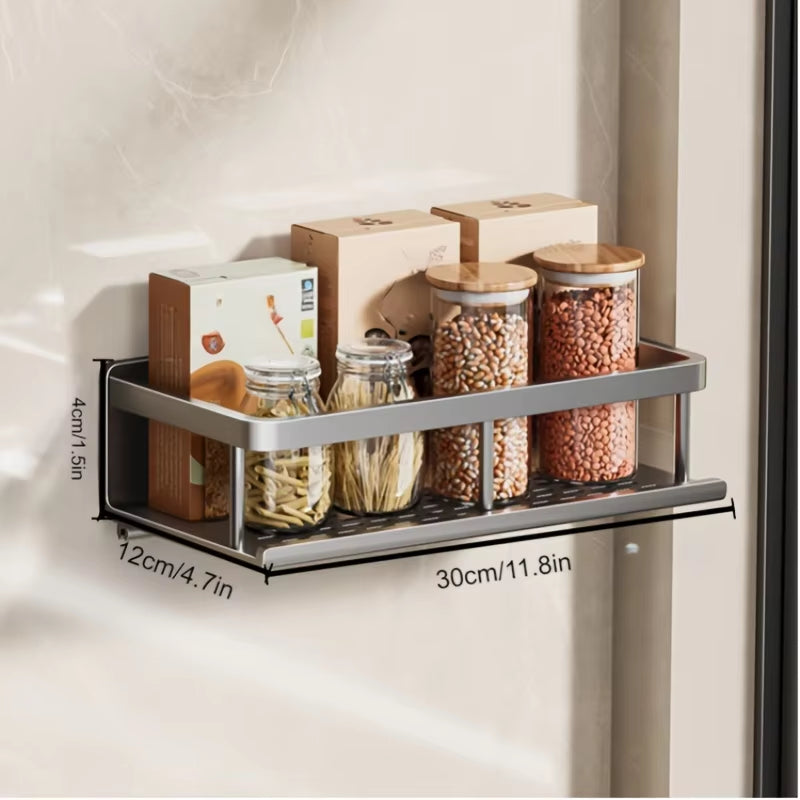 Aluminum Wall-Mounted Shelf Kitchen Spice Storage Rack