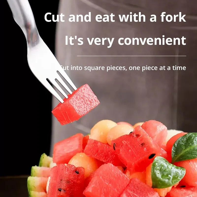 Multi-Purpose Portable 2In1 Watermelon Fork Slicer