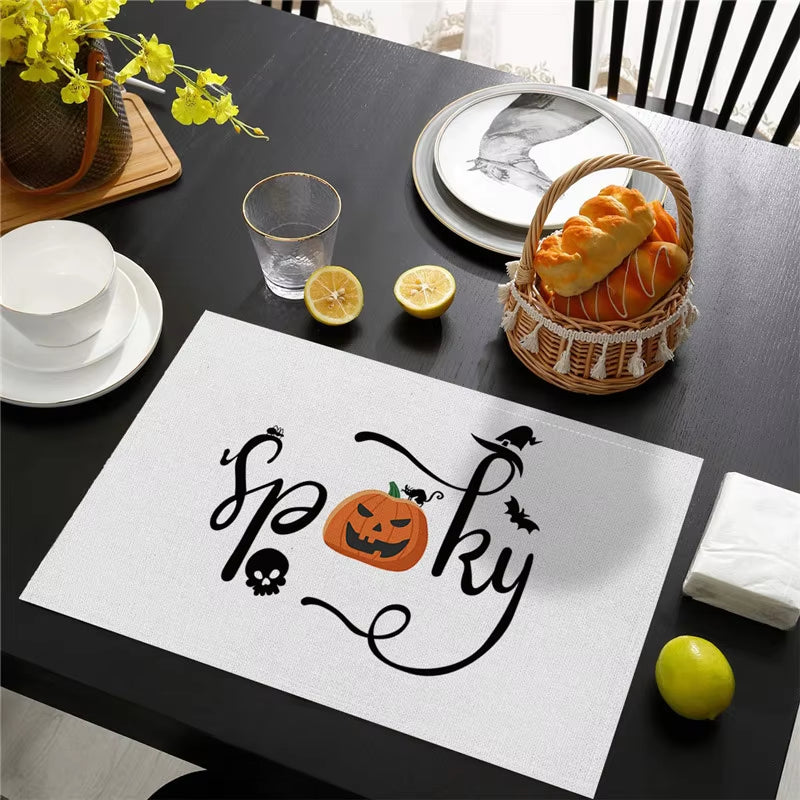 Halloween Dinning Table Mats Bowl Coffee Cup Pads Mats