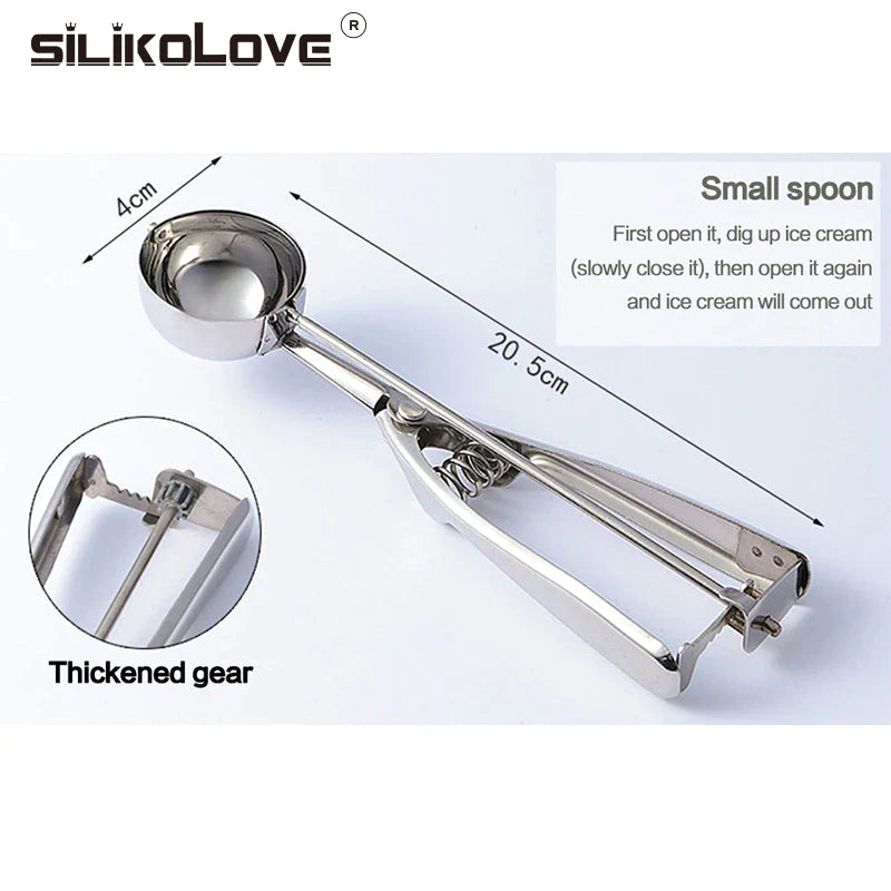 Ice Cream Scoop Stainless Steel Cookie Dough Scooper for Fruit Melon Baller Digging Ball