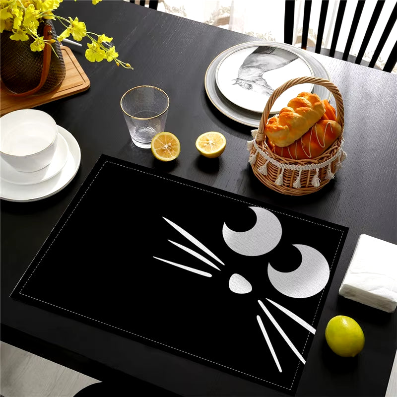 Halloween Dinning Table Mats Bowl Coffee Cup Pads Mats