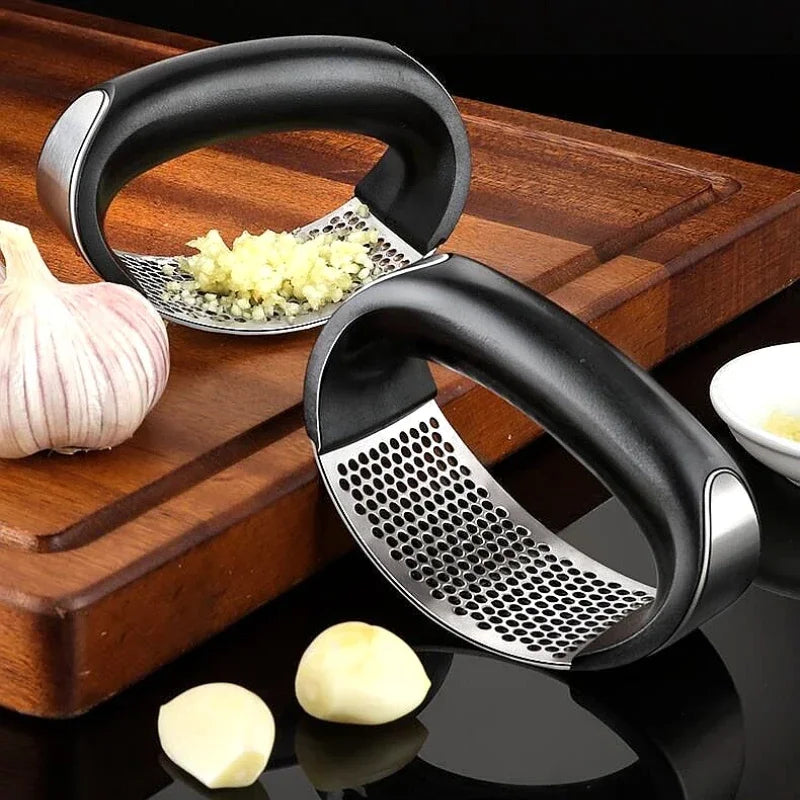 Stainless Steel Garlic Press Crusher Manual Garlic Mincer Chopping Garlic Tool