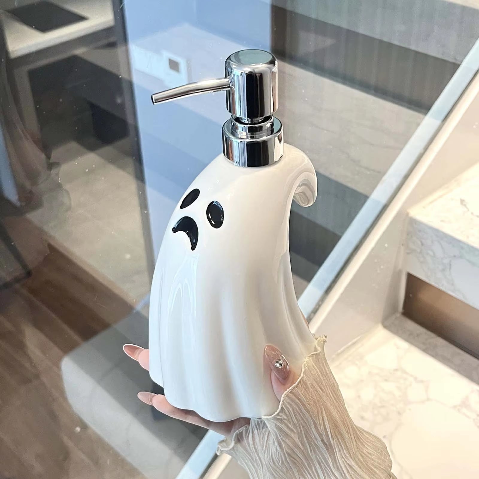 Ceramic Soap Dispenserr Halloween Bathroom Decor