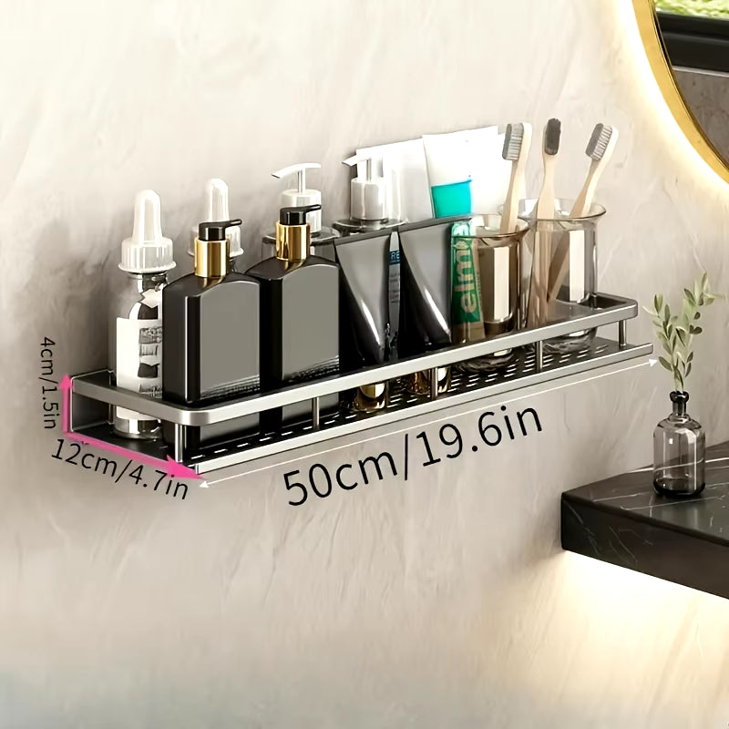 Aluminum Wall-Mounted Shelf Kitchen Spice Storage Rack