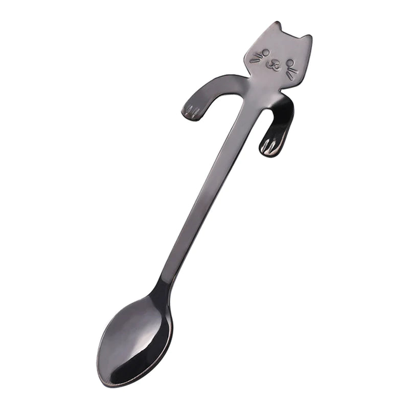 Stainless Steel Coffee Spoon Lovely Cute Cat Shape