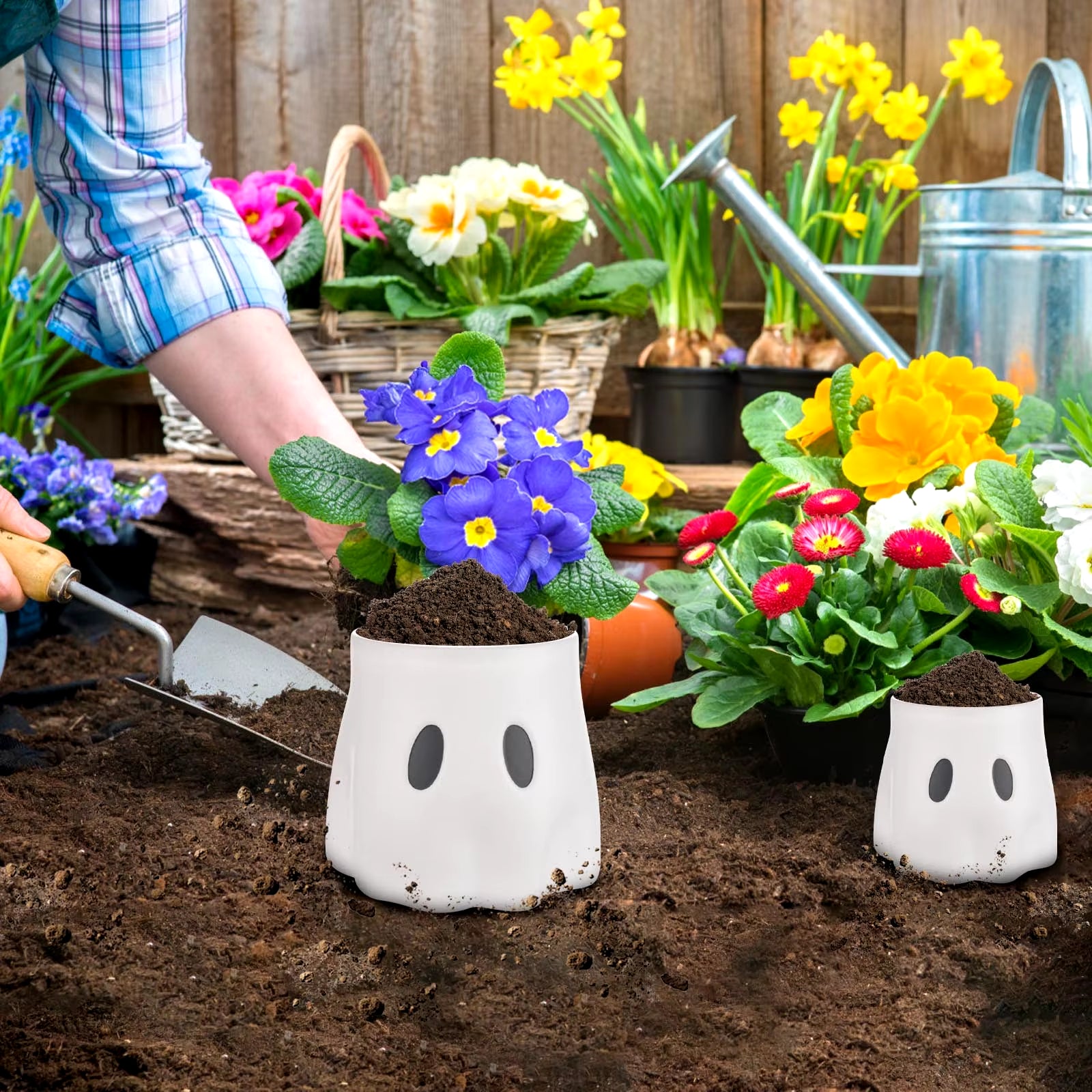 Halloween Ghost Planter / Halloween Candy Bowl