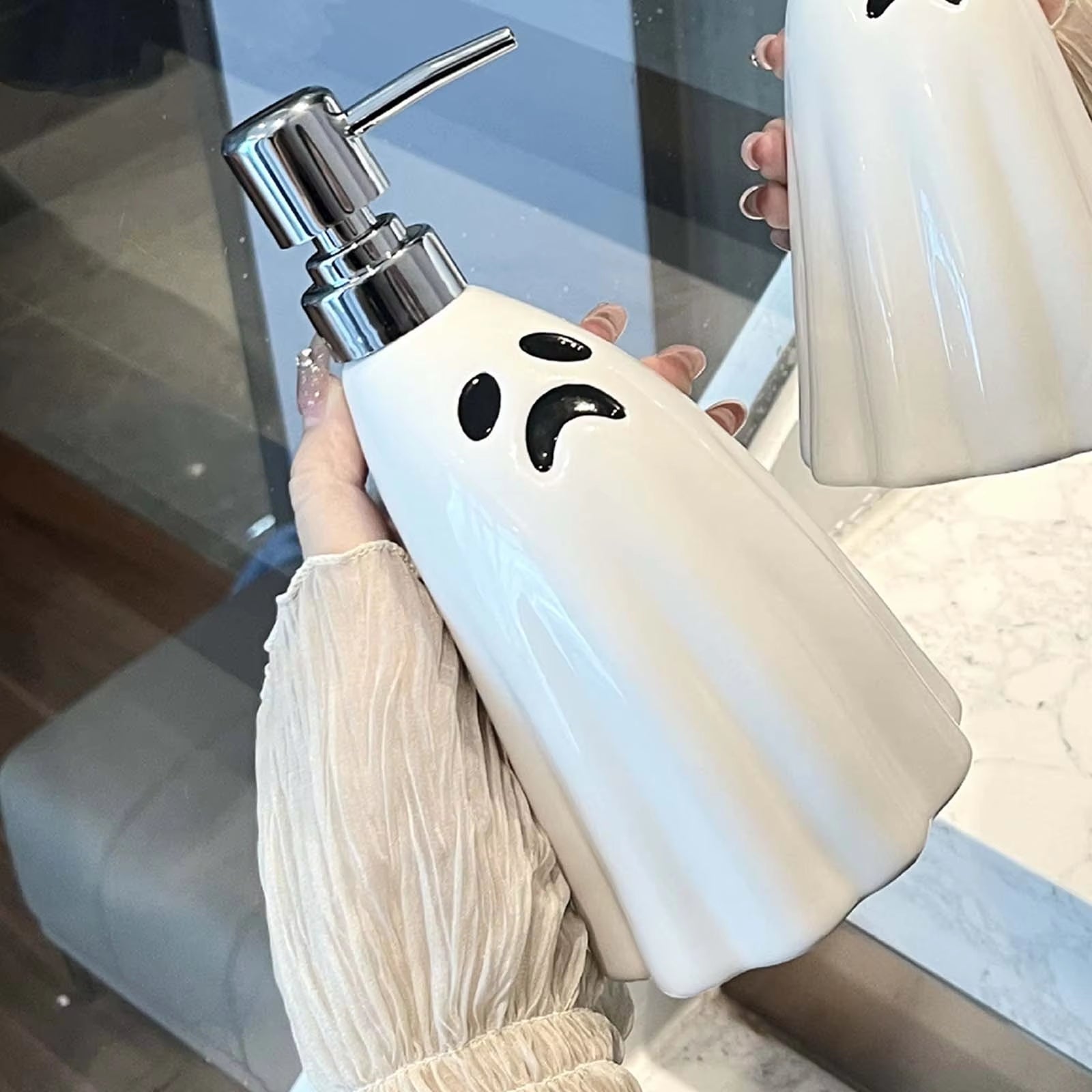 Ceramic Soap Dispenserr Halloween Bathroom Decor