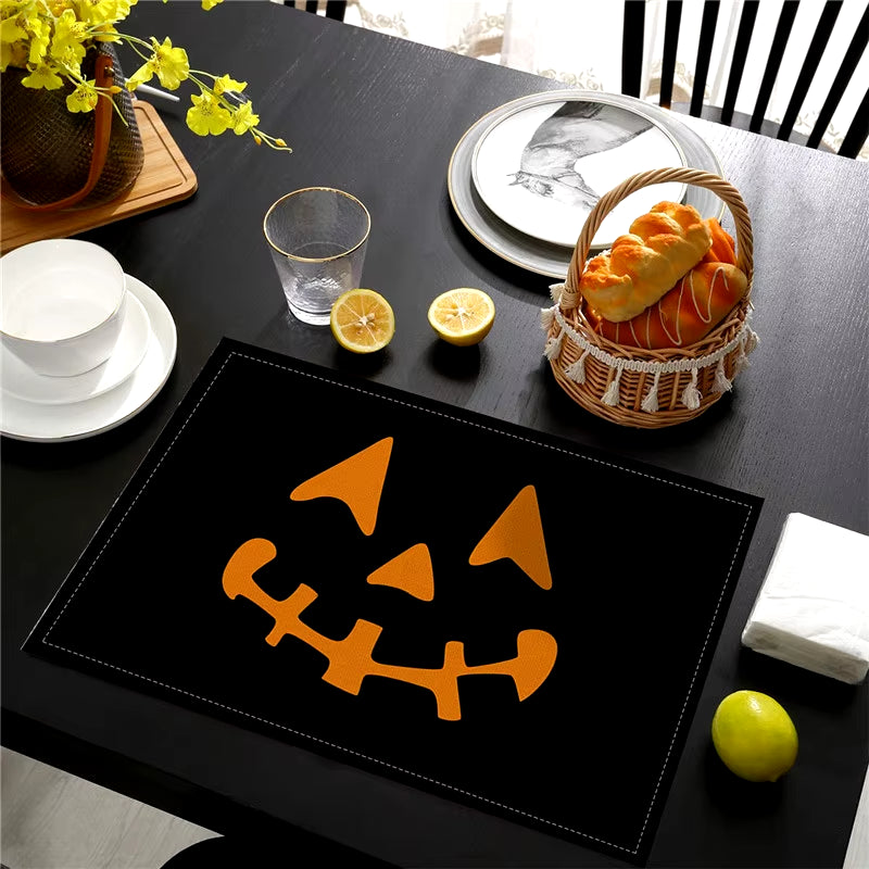 Halloween Dinning Table Mats Bowl Coffee Cup Pads Mats