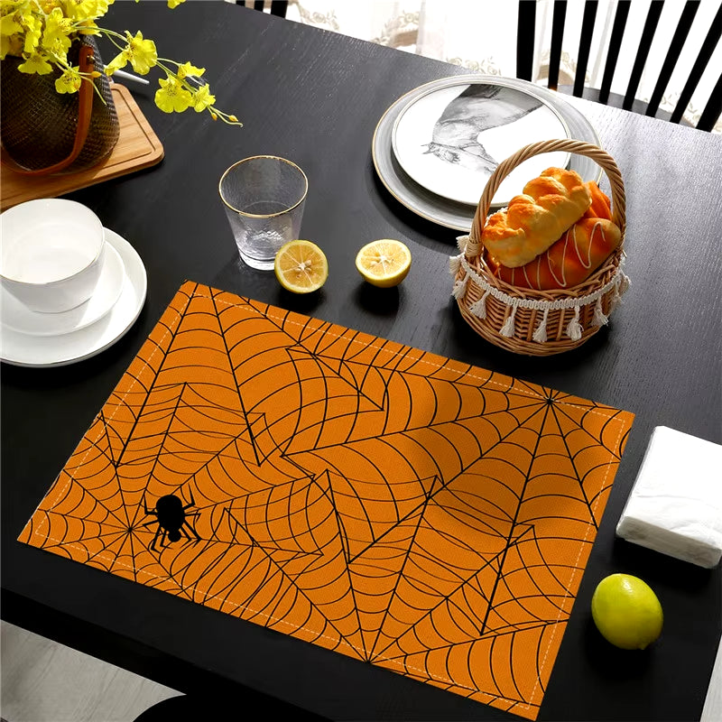 Halloween Dinning Table Mats Bowl Coffee Cup Pads Mats