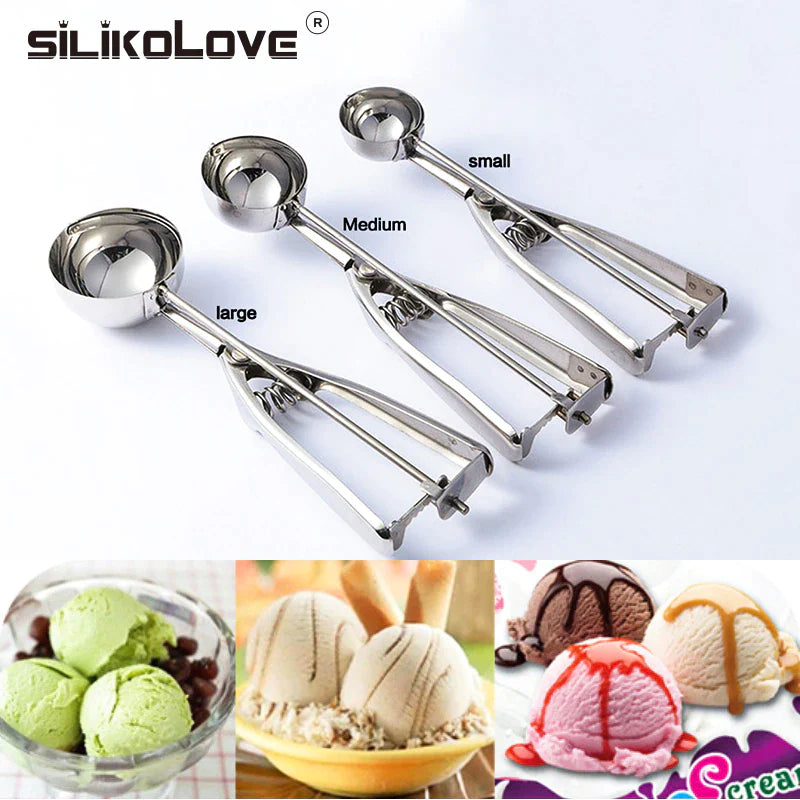 Ice Cream Scoop Stainless Steel Cookie Dough Scooper for Fruit Melon Baller Digging Ball