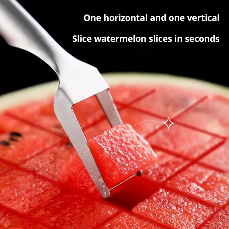 Multi-Purpose Portable 2In1 Watermelon Fork Slicer