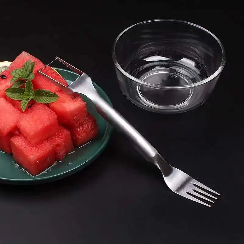 Multi-Purpose Portable 2In1 Watermelon Fork Slicer